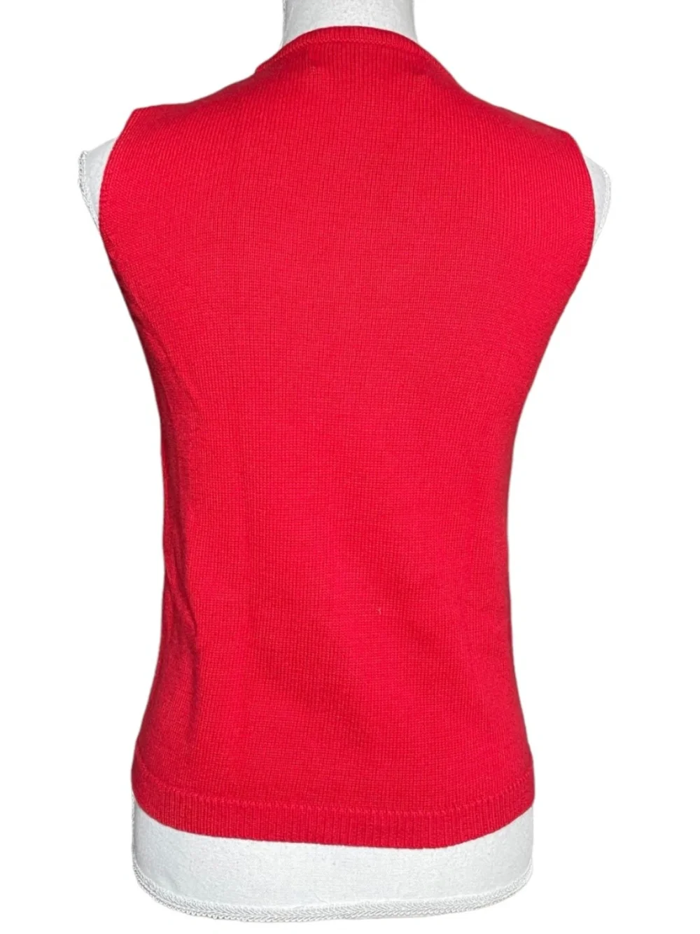 American Flag Knit Sweatervest S Sleeveless Pullover Sweater Vest Patriotic Red